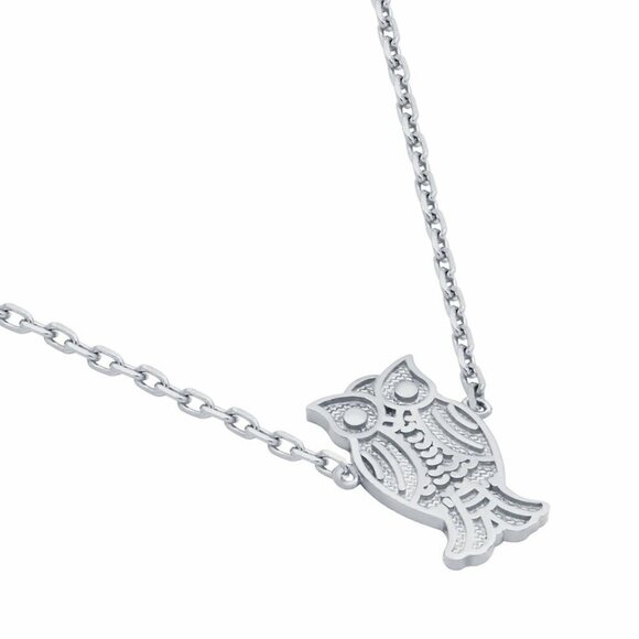 NWOT Tiny Owl Sterling Silver Necklace 16" with 2" Extension. - Picture 1 of 6